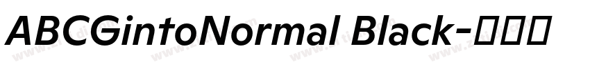 ABCGintoNormal Black字体转换